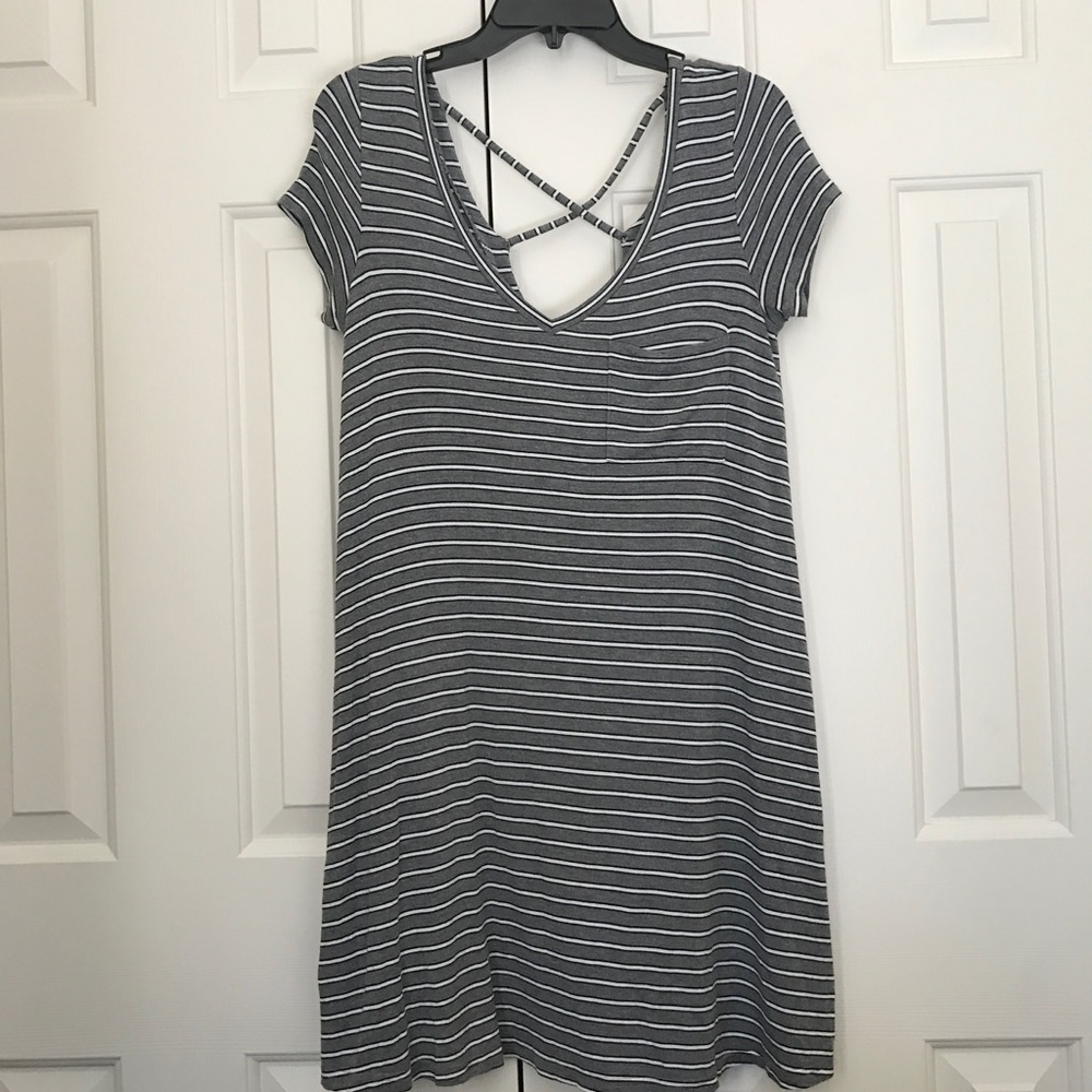 American eagle striped t shirt dress